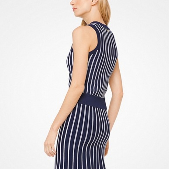 Michael Kors Navy & White Stripe Top - Picture 7 of 7